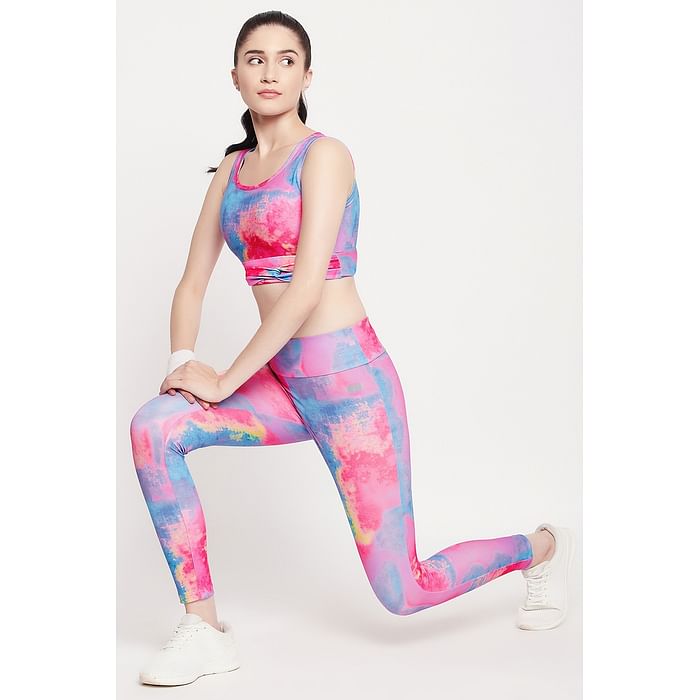 Clovia Medium Impact Padded Sports Bra & Snug Fit High Rise Active Tights in Baby Pink - ASC030P22, Light pink
Clovia Medium Impact Padded Sports Bra & Snug Fit High Rise Active Tights in Baby Pink - ASC030P22, Light pink