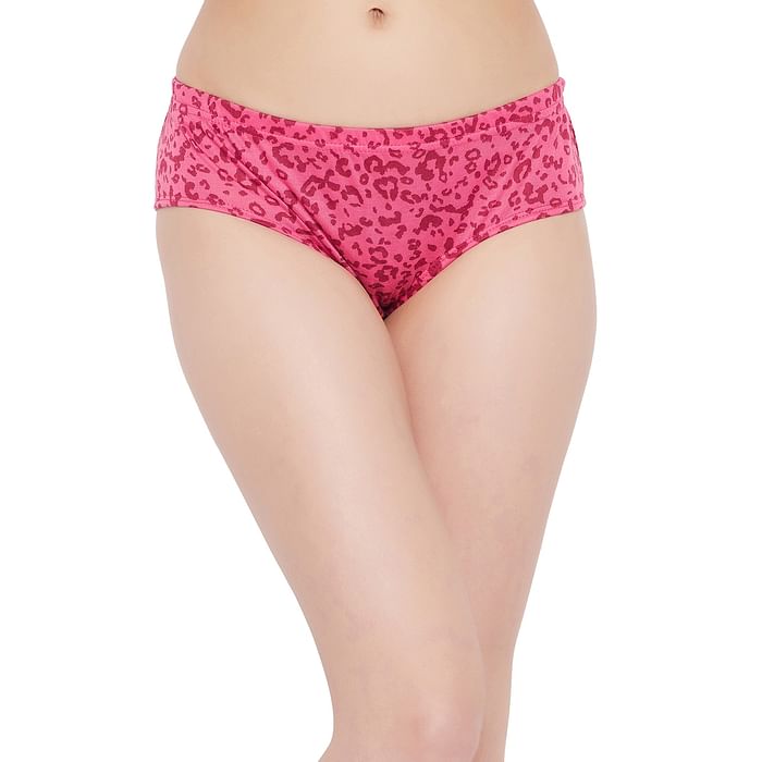 Clovia Mid Waist Animal Print Hipster Panty in Hot Pink with Inner Elastic - 100% Cotton - PN2488Z14
Clovia Mid Waist Animal Print Hipster Panty in Hot Pink with Inner Elastic - 100% Cotton - PN2488Z14