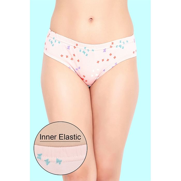 Clovia Mid Waist Butterfly Print Hipster Panty in Baby Pink with Inner Elastic - Cotton - PN2855Q22, Light pink
Clovia Mid Waist Butterfly Print Hipster Panty in Baby Pink with Inner Elastic - Cotton - PN2855Q22, Light pink