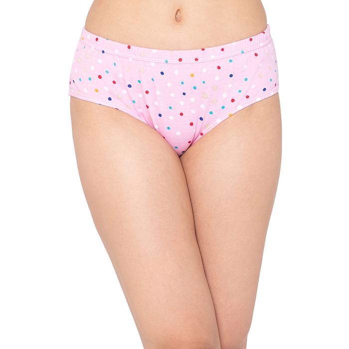 Clovia Mid Waist Dot Print Hipster Panty in Baby Pink with Inner Elastic - 100% Cotton - PN3277A22, Light pink
Clovia Mid Waist Dot Print Hipster Panty in Baby Pink with Inner Elastic - 100% Cotton - PN3277A22, Light pink