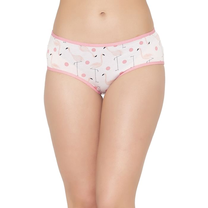 Clovia Mid Waist Flamingo & Polka Dot Print Hipster Panty in Blush Pink - Cotton - PN3411B22, Light pink
Clovia Mid Waist Flamingo & Polka Dot Print Hipster Panty in Blush Pink - Cotton - PN3411B22, Light pink