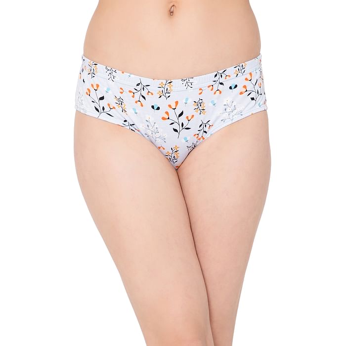 Clovia Mid Waist Floral Print Hipster Panty in Baby Blue with Inner Elastic - 100% Cotton - PN2488D03, Light blue
Clovia Mid Waist Floral Print Hipster Panty in Baby Blue with Inner Elastic - 100% Cotton - PN2488D03, Light blue