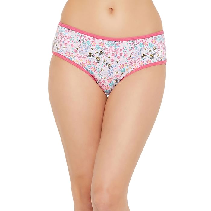 Clovia Mid Waist Floral Print Hipster Panty in Baby Pink - Cotton - PN3411E22, Light pink
Clovia Mid Waist Floral Print Hipster Panty in Baby Pink - Cotton - PN3411E22, Light pink