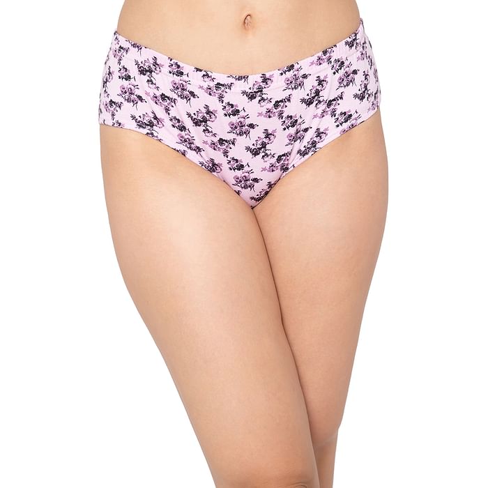 Clovia Mid Waist Floral Print Hipster Panty in Baby Pink with Inner Elastic - 100% Cotton - PN2855H22, Light pink
Clovia Mid Waist Floral Print Hipster Panty in Baby Pink with Inner Elastic - 100% Cotton - PN2855H22, Light pink