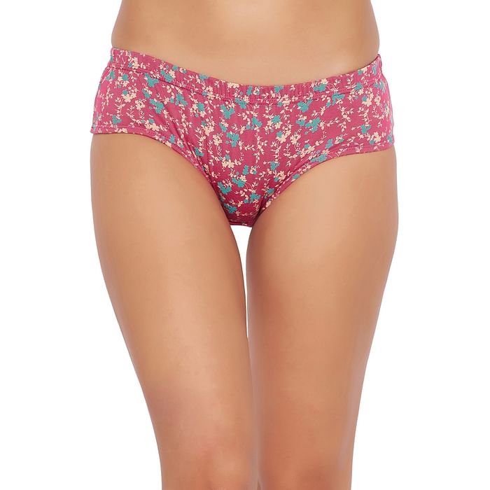 Clovia Mid Waist Floral Print Hipster Panty in Blush Pink with Inner Elastic - 100% Cotton - PN3227B14
Clovia Mid Waist Floral Print Hipster Panty in Blush Pink with Inner Elastic - 100% Cotton - PN3227B14