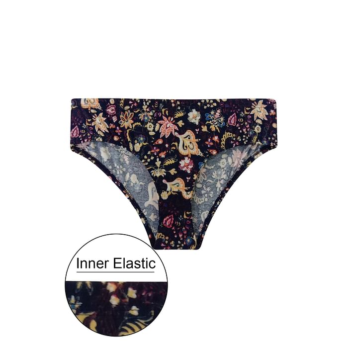 Clovia Mid Waist Floral Print Hipster Panty in Dark Blue with Inner Elastic - Cotton - PN3227J08, Navy
Clovia Mid Waist Floral Print Hipster Panty in Dark Blue with Inner Elastic - Cotton - PN3227J08, Navy