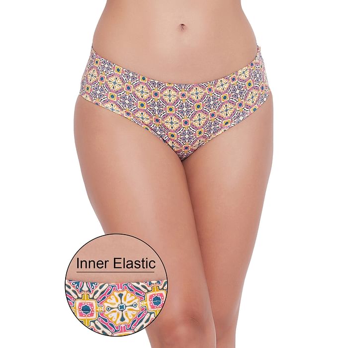 Clovia Mid Waist Printed Hipster Panty with Inner Elastic in Multicolour - Cotton - PN3227Q19
Clovia Mid Waist Printed Hipster Panty with Inner Elastic in Multicolour - Cotton - PN3227Q19