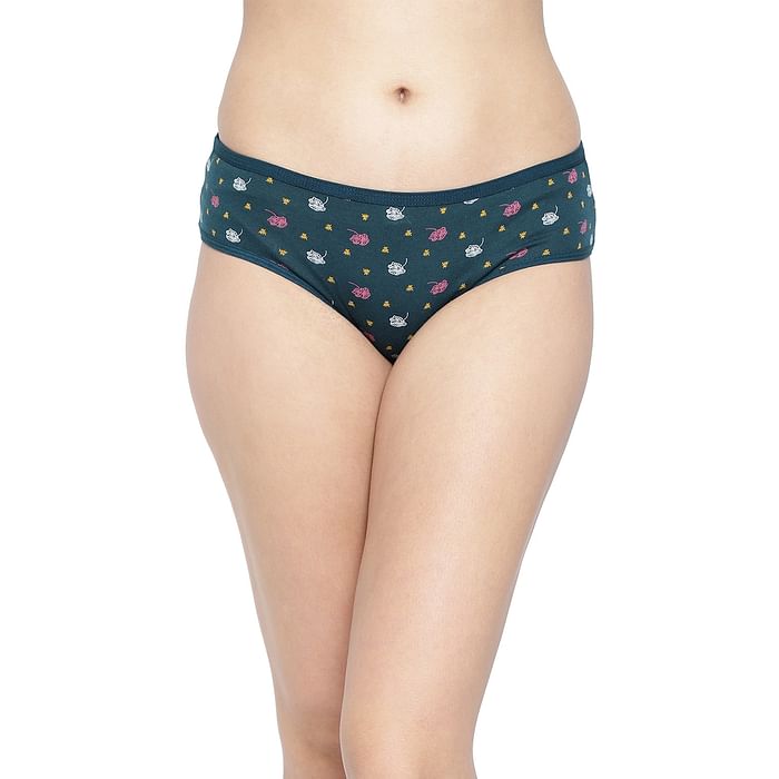 Clovia Mid Waist Floral Print Hipster Panty in Sea Green - Cotton - PN3464Q17, Dark green
Clovia Mid Waist Floral Print Hipster Panty in Sea Green - Cotton - PN3464Q17, Dark green