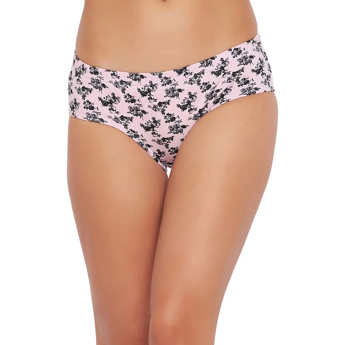 Clovia Mid Waist Floral Print Hipster Panty in Soft Pink with Inner Elastic - 100% Cotton - PN2855I22, Light pink
Clovia Mid Waist Floral Print Hipster Panty in Soft Pink with Inner Elastic - 100% Cotton - PN2855I22, Light pink