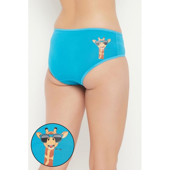 Clovia Mid Waist Giraffe Emoji Print Hipster Panty in Electric Blue - Cotton - PN3310C17, Dark green
Clovia Mid Waist Giraffe Emoji Print Hipster Panty in Electric Blue - Cotton - PN3310C17, Dark green