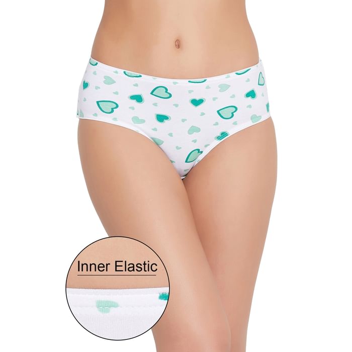 Clovia Mid Waist Heart Print Hipster Panty in White - Cotton - PN2679G11, Light green
Clovia Mid Waist Heart Print Hipster Panty in White - Cotton - PN2679G11, Light green