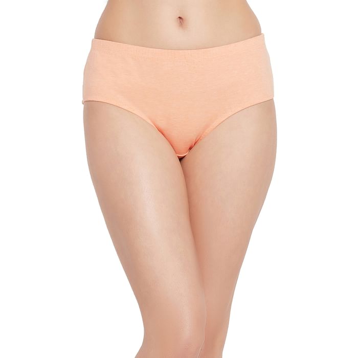 Clovia Mid Waist Hipster Panty in Peach Colour with Inner Elastic - Cotton - PN3254A34
Clovia Mid Waist Hipster Panty in Peach Colour with Inner Elastic - Cotton - PN3254A34