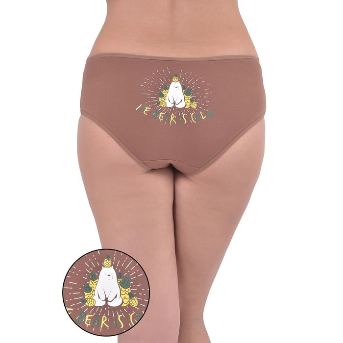 Clovia Mid Waist Hipster Panty with Text & Graphic Print Back in Brown - Cotton - PN3297Q06
Clovia Mid Waist Hipster Panty with Text & Graphic Print Back in Brown - Cotton - PN3297Q06