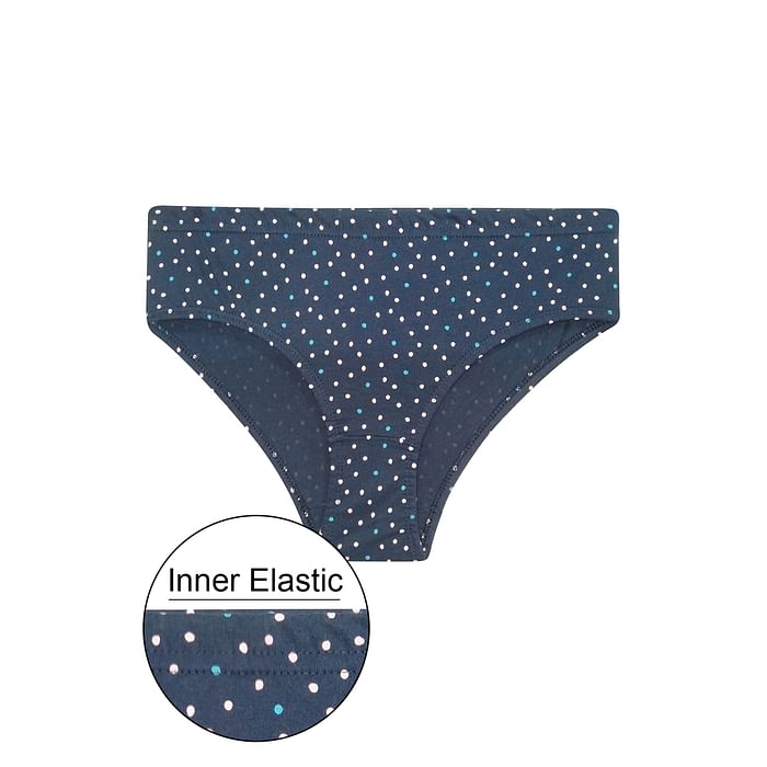 Clovia Mid Waist Polka Print Hipster Panty in Navy with Inner Elastic - Cotton - PN3227Q08
Clovia Mid Waist Polka Print Hipster Panty in Navy with Inner Elastic - Cotton - PN3227Q08