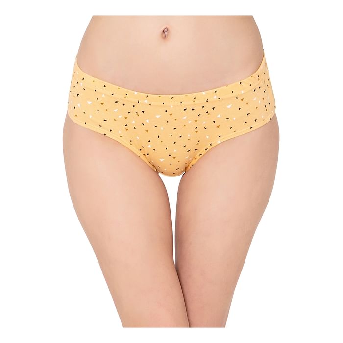 Clovia Mid Waist Printed Hipster Panty in Yellow with Inner Elastic - 100% Cotton - PN2855D02, Light yellow
Clovia Mid Waist Printed Hipster Panty in Yellow with Inner Elastic - 100% Cotton - PN2855D02, Light yellow