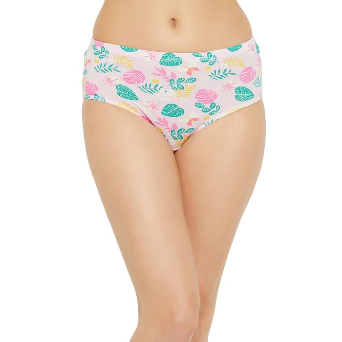 Clovia Mid Waist Tropical Print Hipster Panty in Baby Pink with Inner Elastic - Cotton - PN2855Y22, Light pink
Clovia Mid Waist Tropical Print Hipster Panty in Baby Pink with Inner Elastic - Cotton - PN2855Y22, Light pink