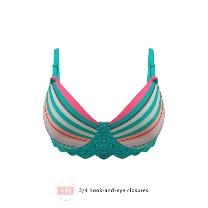 Clovia Multicolour Striped Padded Non-Wired Full Cup Multiway T-shirt Bra - Lace - BR1806Y19
Clovia Multicolour Striped Padded Non-Wired Full Cup Multiway T-shirt Bra - Lace - BR1806Y19