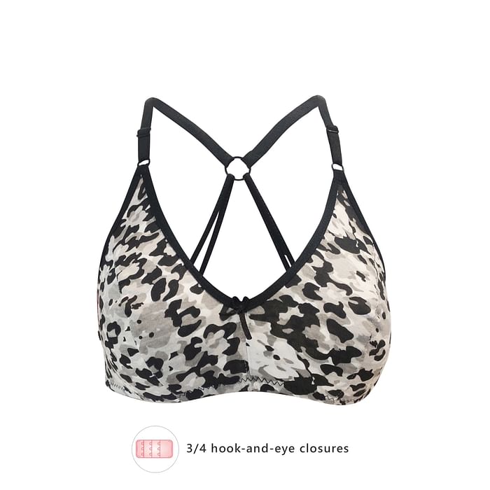 Clovia Non-Padded Non-Wired Full Coverage Animal Print Racerback Bra in Black - Cotton & Powernet - BR1478J13
Clovia Non-Padded Non-Wired Full Coverage Animal Print Racerback Bra in Black - Cotton & Powernet - BR1478J13