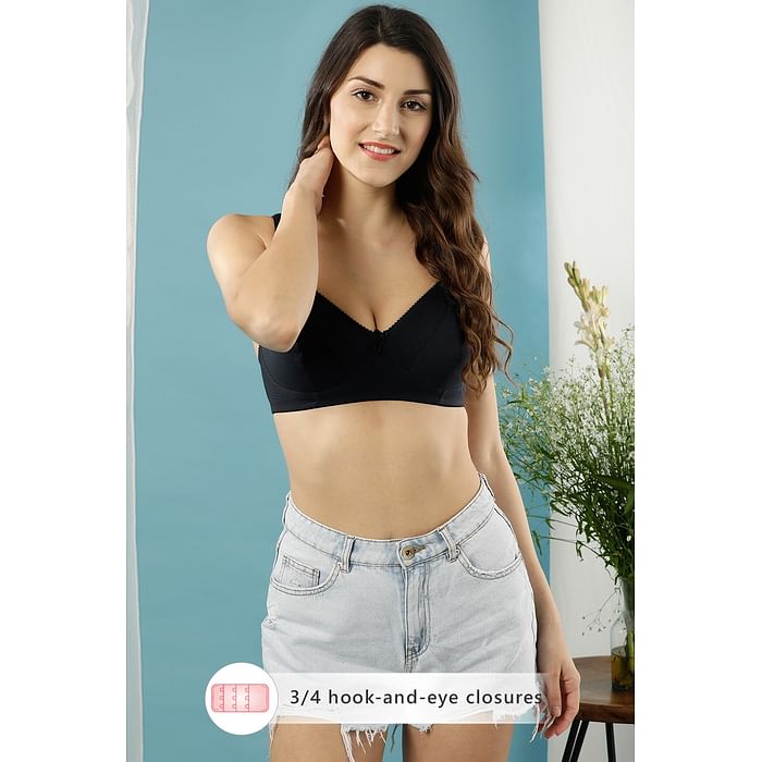 Clovia Non-Padded Non-Wired Full Coverage Bra in Dark Blue - Cotton - BR2038P08, Navy
Clovia Non-Padded Non-Wired Full Coverage Bra in Dark Blue - Cotton - BR2038P08, Navy