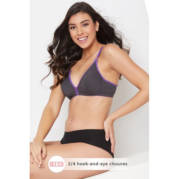 Clovia Non-Padded Non-Wired Demi Cup Bra in Grey - Cotton Rich - BR2131S05, Dark grey
Clovia Non-Padded Non-Wired Demi Cup Bra in Grey - Cotton Rich - BR2131S05, Dark grey