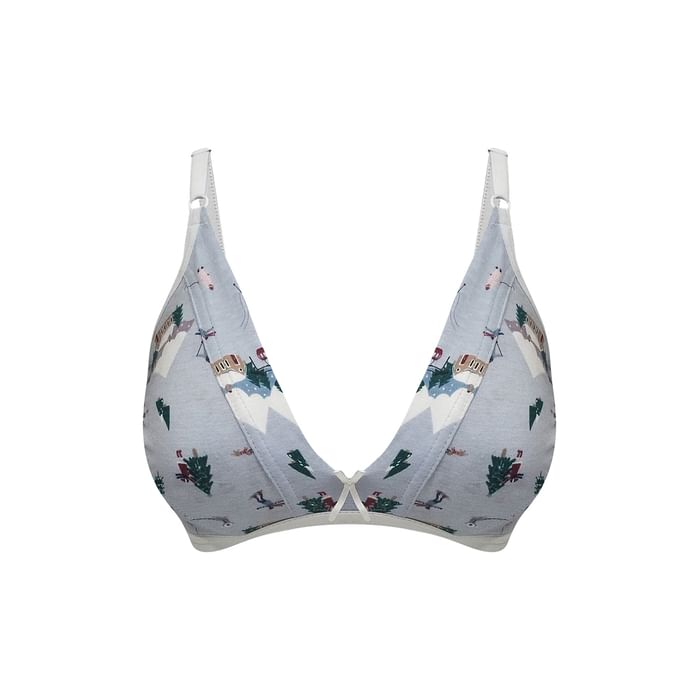 Clovia Non-Padded Non-Wired Demi Cup Christmas Print Plunge Bra in Light Blue - Cotton Rich - BR1595Z03
Clovia Non-Padded Non-Wired Demi Cup Christmas Print Plunge Bra in Light Blue - Cotton Rich - BR1595Z03