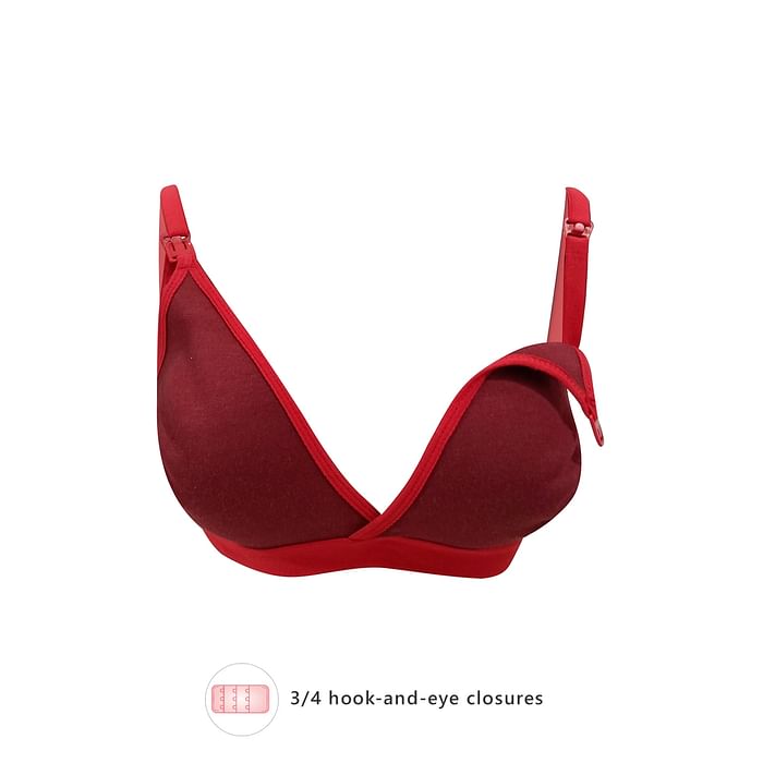 Clovia Non-Padded Non-Wired Full Coverage Spacer Cup Maternity Bra in Maroon - Cotton Rich - BR2085P09
Clovia Non-Padded Non-Wired Full Coverage Spacer Cup Maternity Bra in Maroon - Cotton Rich - BR2085P09