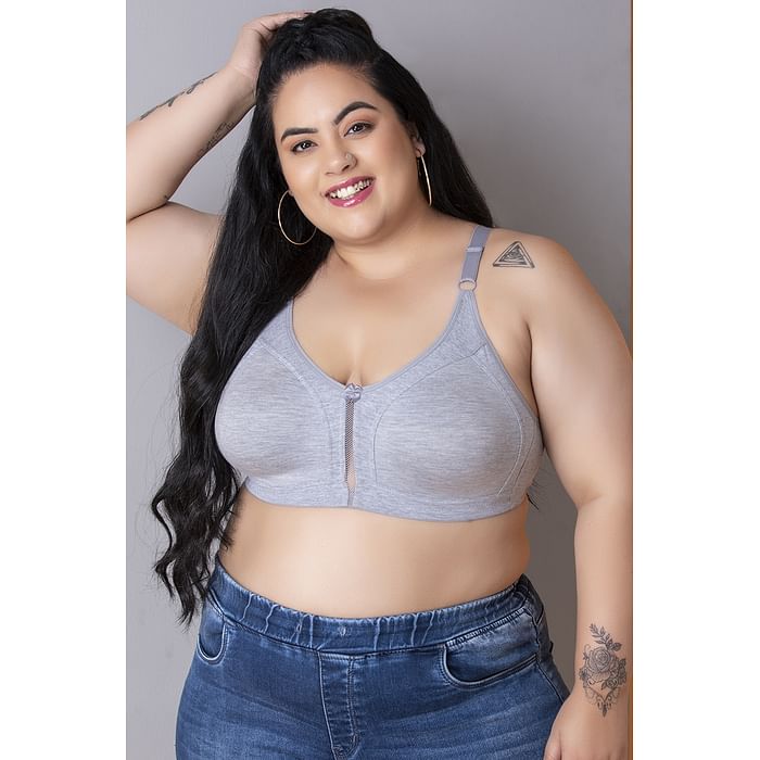 Clovia Non-Padded Non-Wired Full Coverage Spacer Cup Bra in Light Grey- Cotton Rich - BR2077R05, Dark grey
Clovia Non-Padded Non-Wired Full Coverage Spacer Cup Bra in Light Grey- Cotton Rich - BR2077R05, Dark grey