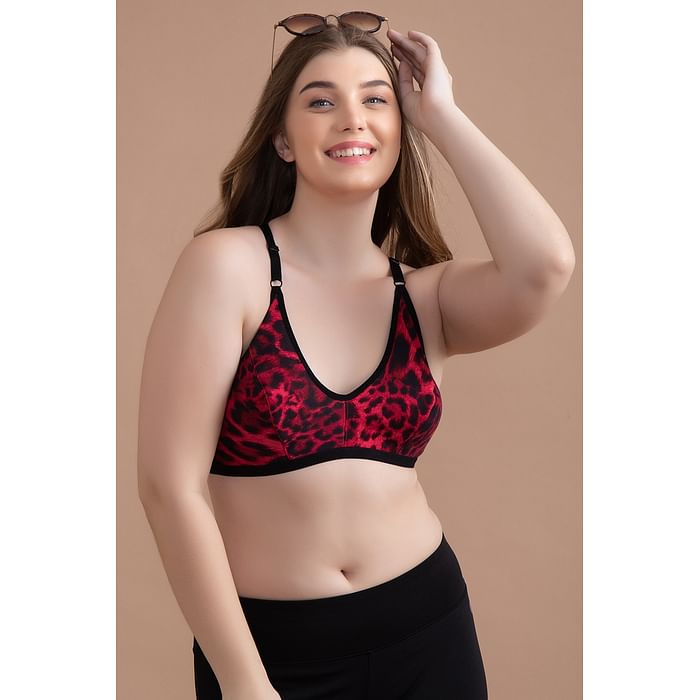 Clovia Non-Padded Non-Wired Full Cup Animal Print Racerback Bra in Pink - Cotton - BR1478S13, Black
Clovia Non-Padded Non-Wired Full Cup Animal Print Racerback Bra in Pink - Cotton - BR1478S13, Black