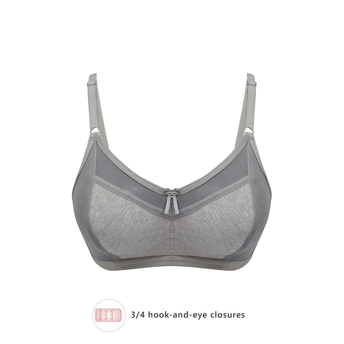 Clovia Non-Padded Non-Wired Full Cup Bra in Melange Grey - 100% Cotton - BR1423A01, Light grey
Clovia Non-Padded Non-Wired Full Cup Bra in Melange Grey - 100% Cotton - BR1423A01, Light grey