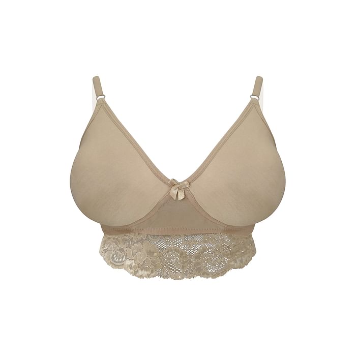 Clovia Flair Non-Padded Non-Wired Full Coverage Spacer Cup Longline Bralette in Nude Colour - Cotton Rich - BR2406A24
Clovia Flair Non-Padded Non-Wired Full Coverage Spacer Cup Longline Bralette in Nude Colour - Cotton Rich - BR2406A24