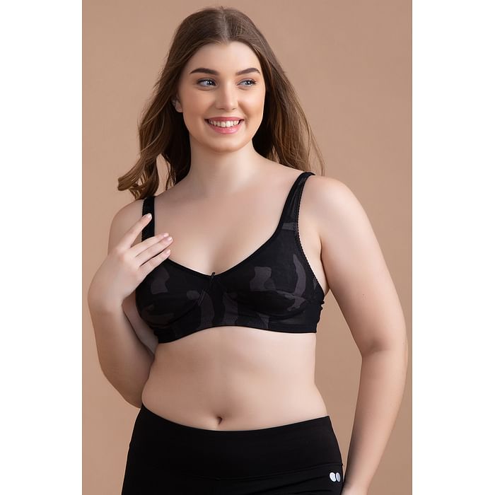 Clovia Non-Padded Non-Wired Full Cup Camouflage Print Bra in Black - Cotton - BR1797Y13
Clovia Non-Padded Non-Wired Full Cup Camouflage Print Bra in Black - Cotton - BR1797Y13