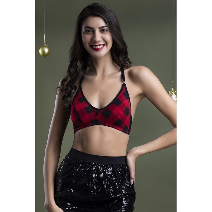 Clovia Non-Padded Non-Wired Full Cup Checked Racerback Bra in Red - Cotton - BR1478O04
Clovia Non-Padded Non-Wired Full Cup Checked Racerback Bra in Red - Cotton - BR1478O04