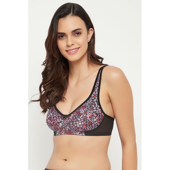 Clovia Non-Padded Non-Wired Full Cup Floral Print Bra in Grey - Cotton Rich - BR1797S19, Multicolour
Clovia Non-Padded Non-Wired Full Cup Floral Print Bra in Grey - Cotton Rich - BR1797S19, Multicolour