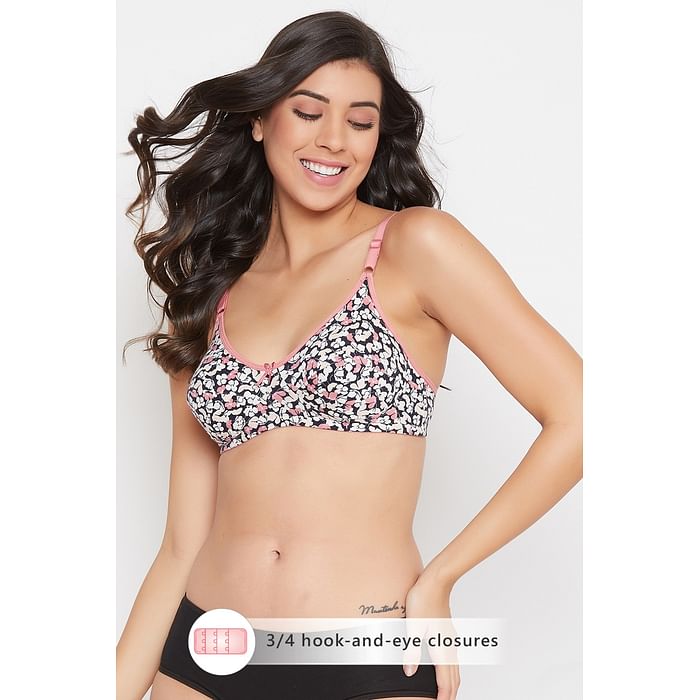 Clovia Non-Padded Non-Wired Full Cup Floral Print Bra in Multicolour - Cotton - BR0227Z14, Pink
Clovia Non-Padded Non-Wired Full Cup Floral Print Bra in Multicolour - Cotton - BR0227Z14, Pink
