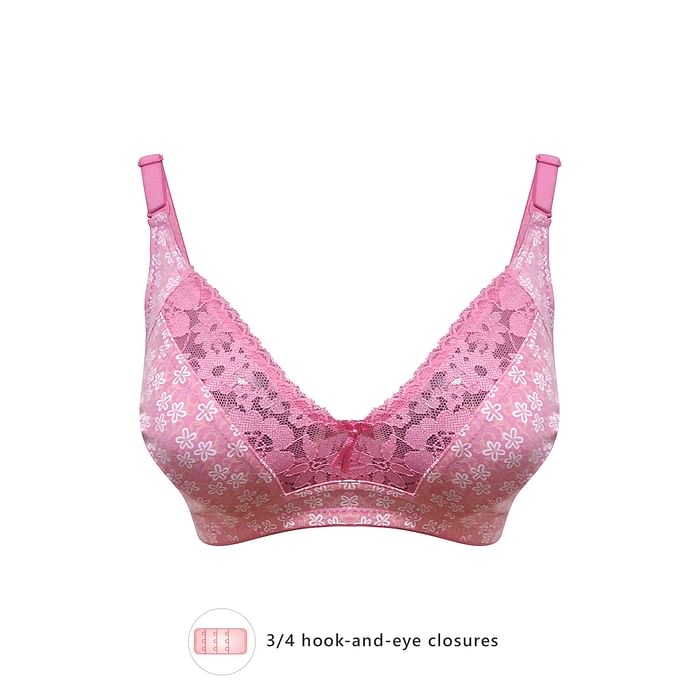Clovia Non-Padded Non-Wired Full Cup Floral Print Multiway Bra in Baby Pink - Cotton & Lace - BR2027P22, Light pink
Clovia Non-Padded Non-Wired Full Cup Floral Print Multiway Bra in Baby Pink - Cotton & Lace - BR2027P22, Light pink