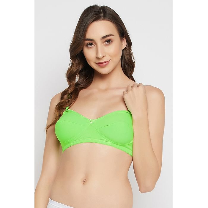 Clovia Non-Padded Non-Wired Full Cup Multiway Balconette Bra in Neon Green - Cotton - BR0857A11, Light green
Clovia Non-Padded Non-Wired Full Cup Multiway Balconette Bra in Neon Green - Cotton - BR0857A11, Light green