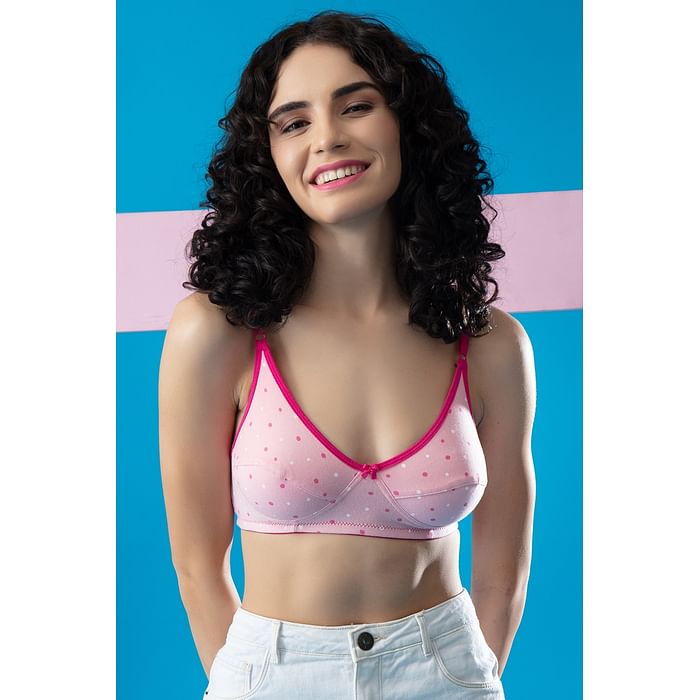 Clovia Non-Padded Non-Wired Full Cup Polka Dot Print Everyday Bra in Light Pink - Cotton - BR0227G22
Clovia Non-Padded Non-Wired Full Cup Polka Dot Print Everyday Bra in Light Pink - Cotton - BR0227G22