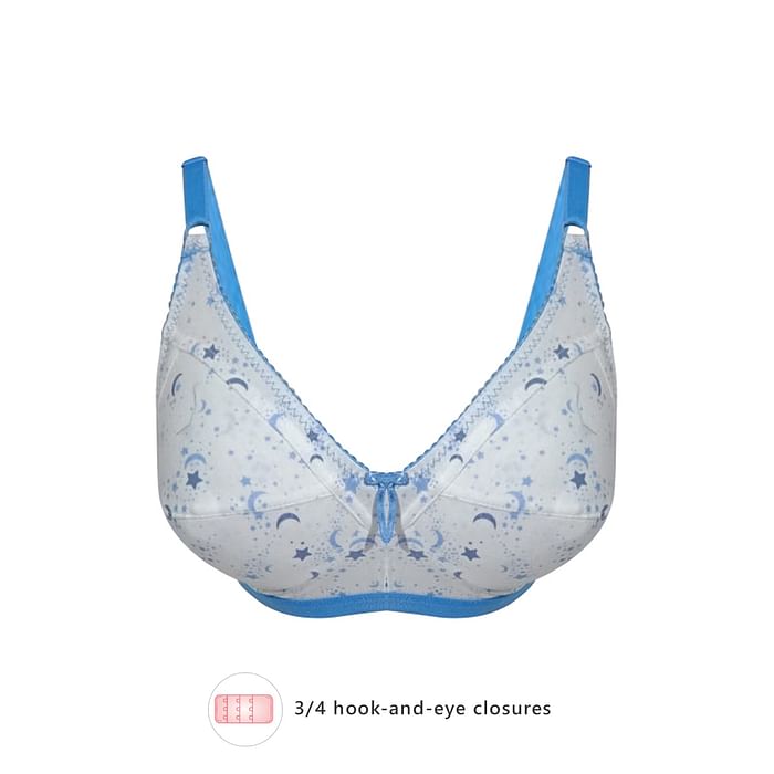 Clovia Non-Padded Non-Wired Star Print Full Figure Bra in White- Cotton Rich - BR0185N18
Clovia Non-Padded Non-Wired Star Print Full Figure Bra in White- Cotton Rich - BR0185N18
