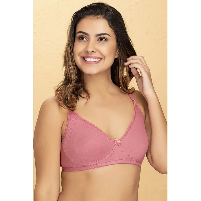 Clovia Non-Padded Non-Wired T-Shirt Bra in Duster Pink- Cotton - BR2053R22, Light pink
Clovia Non-Padded Non-Wired T-Shirt Bra in Duster Pink- Cotton - BR2053R22, Light pink