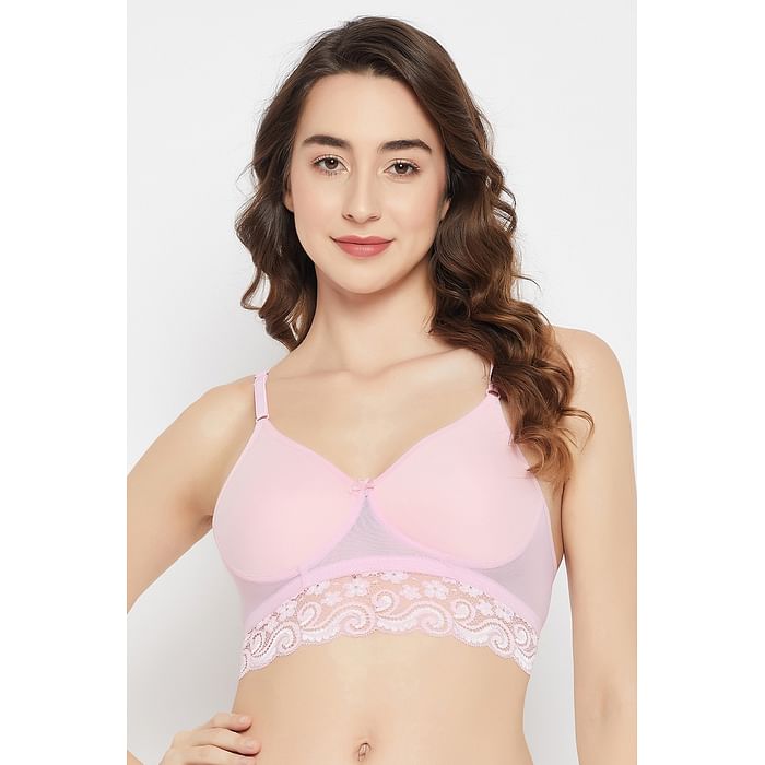 Clovia Flair Non-Padded Non-Wired Full Coverage Spacer Cup Longline Bralette in Baby Pink - Cotton Rich - BR2406P22, Light pink
Clovia Flair Non-Padded Non-Wired Full Coverage Spacer Cup Longline Bralette in Baby Pink - Cotton Rich - BR2406P22, Light pink