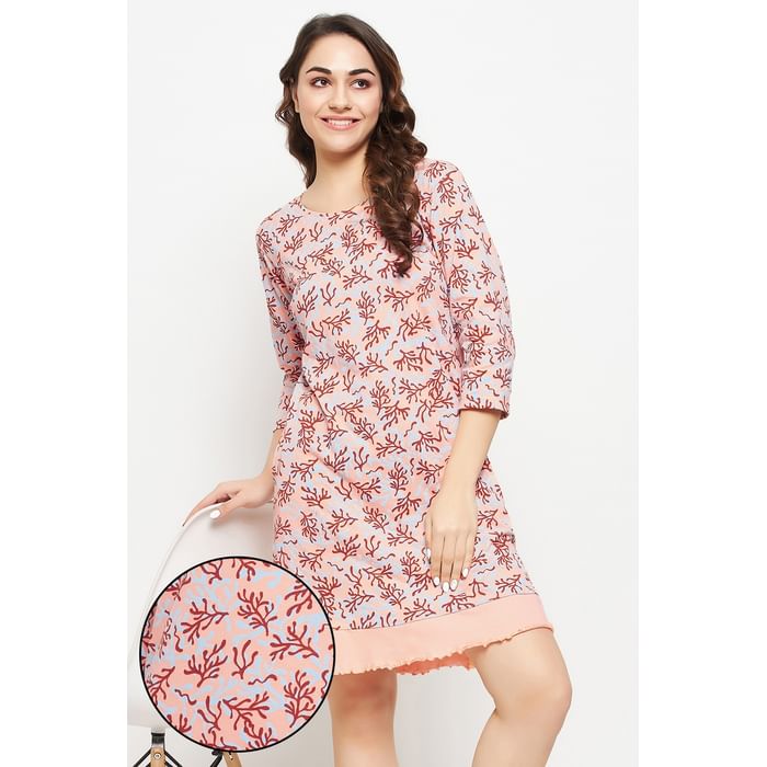 Clovia Print Me Pretty Short Night Dress in Peach Colour - 100% Cotton - NS1365P34
Clovia Print Me Pretty Short Night Dress in Peach Colour - 100% Cotton - NS1365P34