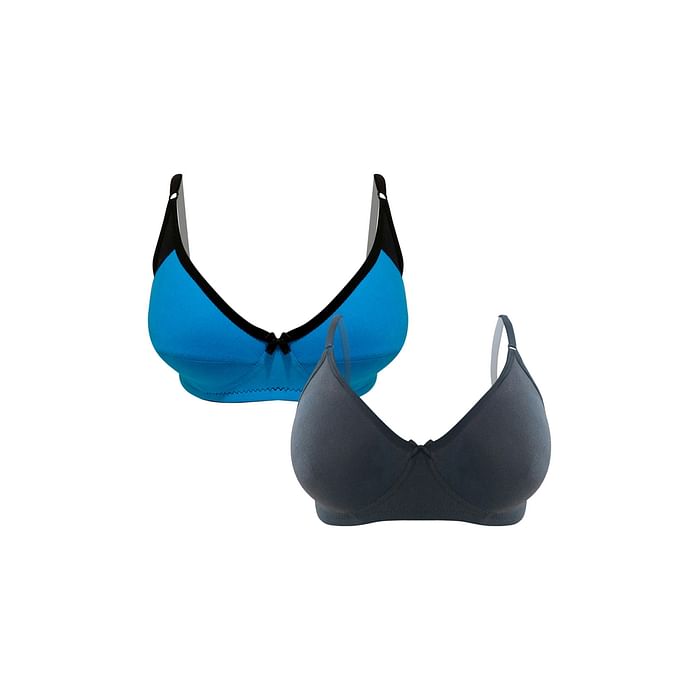 Clovia Pack of 2 Non-Padded Non-Wired Full Cup Bras - Cotton - BRC148P19, Multicolour
Clovia Pack of 2 Non-Padded Non-Wired Full Cup Bras - Cotton - BRC148P19, Multicolour