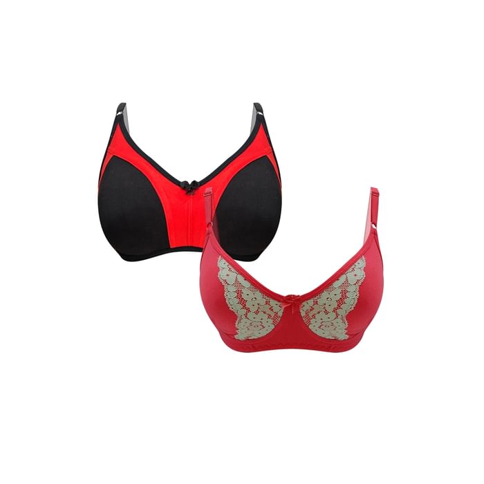 Clovia Pack of 2 Non-Padded Non-Wired Full Cup Bras - Cotton - BRC349P13, Black
Clovia Pack of 2 Non-Padded Non-Wired Full Cup Bras - Cotton - BRC349P13, Black