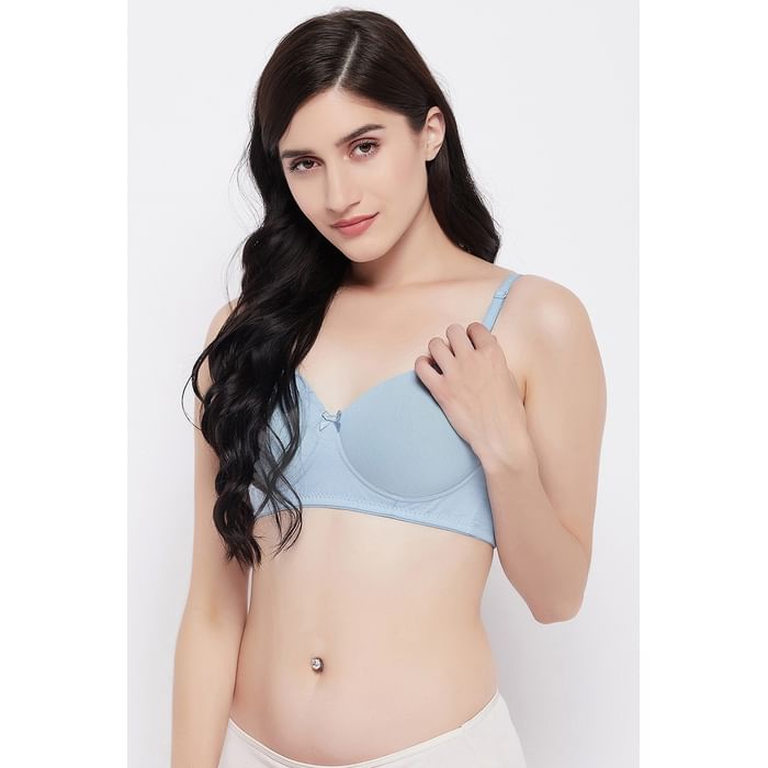 Clovia Padded Non-Wired Demi Cup Multiway T-shirt Bra in Powder Blue - Cotton - BR1581V03, Light blue
Clovia Padded Non-Wired Demi Cup Multiway T-shirt Bra in Powder Blue - Cotton - BR1581V03, Light blue