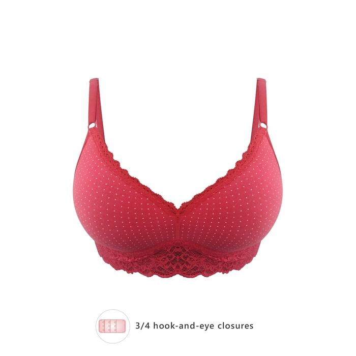 Clovia Padded Non-Wired Demi Cup Polka Print Multiway Plunge Bralette in Red - BR2147P04
Clovia Padded Non-Wired Demi Cup Polka Print Multiway Plunge Bralette in Red - BR2147P04
