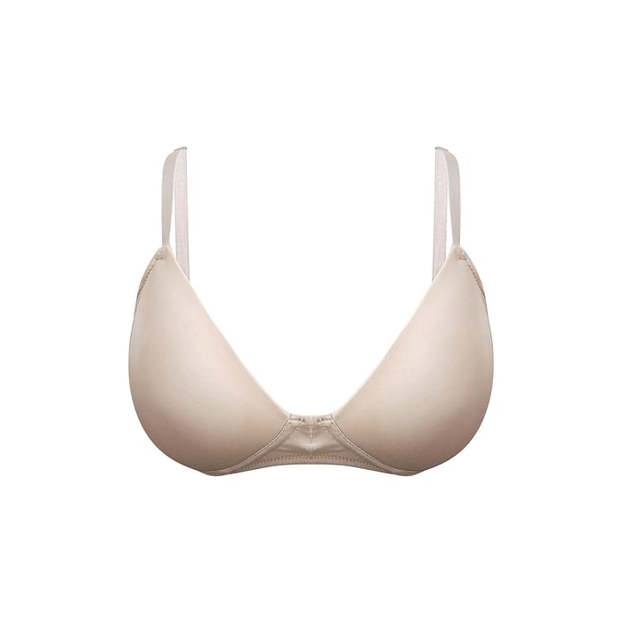 Clovia Padded Non-Wired Demi Cup T-shirt Bra in Nude Colour - BR2348P24