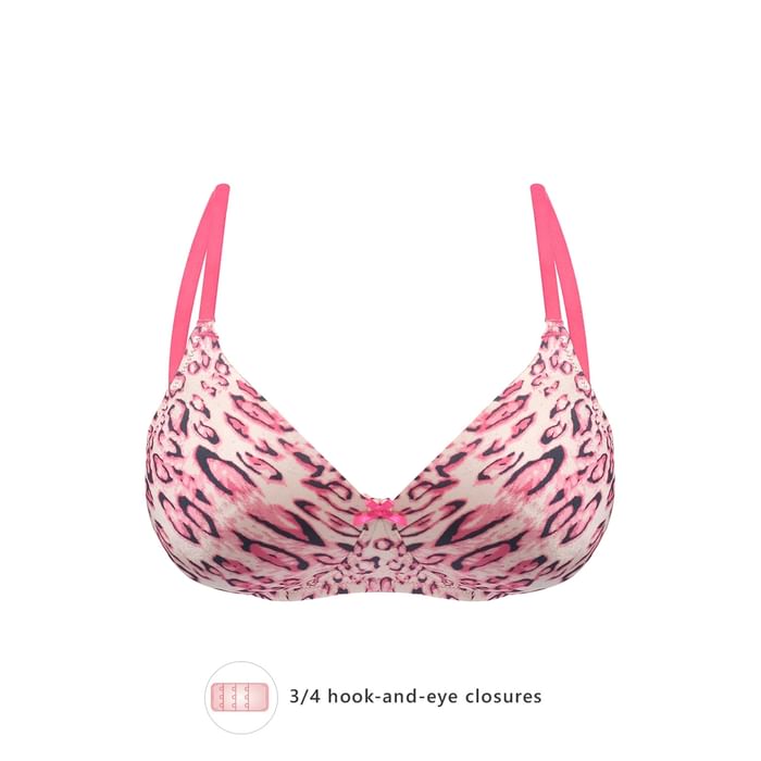 Clovia Padded Non-Wired Full Coverage Animal Print T-Shirt Bra in Pink - BR1277X14
Clovia Padded Non-Wired Full Coverage Animal Print T-Shirt Bra in Pink - BR1277X14
