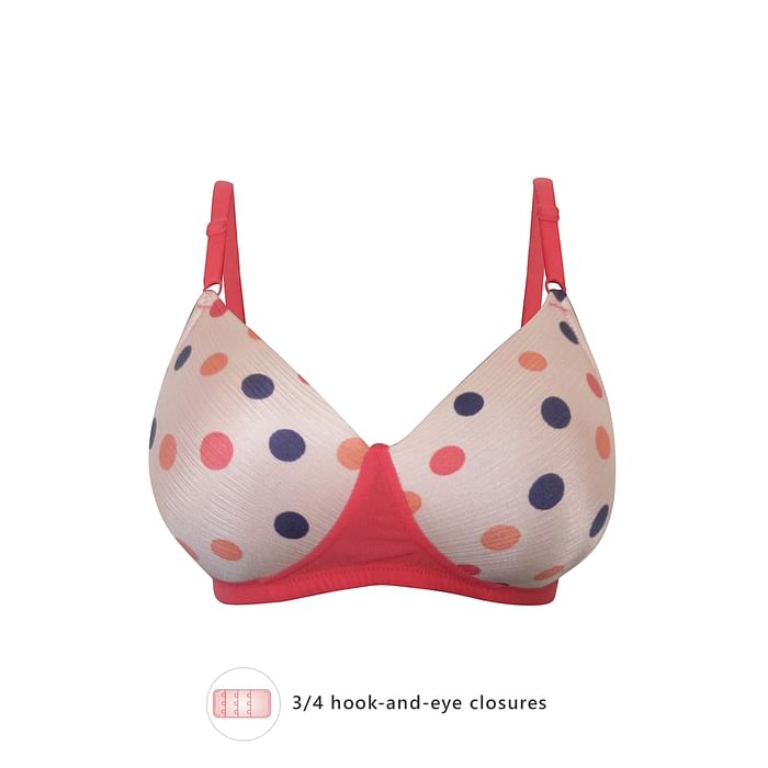 Clovia Padded Non-Wired Full Coverage Polka Print T-Shirt Bra in Nude Colour - BR1866M24
Clovia Padded Non-Wired Full Coverage Polka Print T-Shirt Bra in Nude Colour - BR1866M24