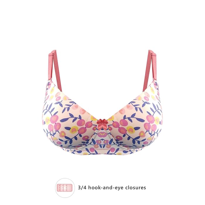 Clovia Padded Non-Wired Full Cup Floral Print Multiway T-shirt Bra in Baby Pink - BR1277O22, Light pink
Clovia Padded Non-Wired Full Cup Floral Print Multiway T-shirt Bra in Baby Pink - BR1277O22, Light pink