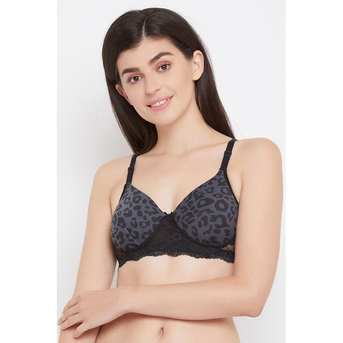 Clovia Padded Non-Wired Full Cup Multiway Animal Print T-Shirt Bra in Black - BR1806H13 
Clovia Padded Non-Wired Full Cup Multiway Animal Print T-Shirt Bra in Black - BR1806H13